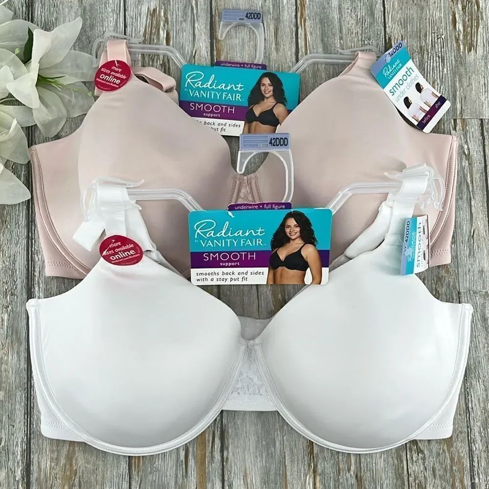 Women's Lightly Lined Smoothing Underwire Bra 2-Pack Size 42DDD
